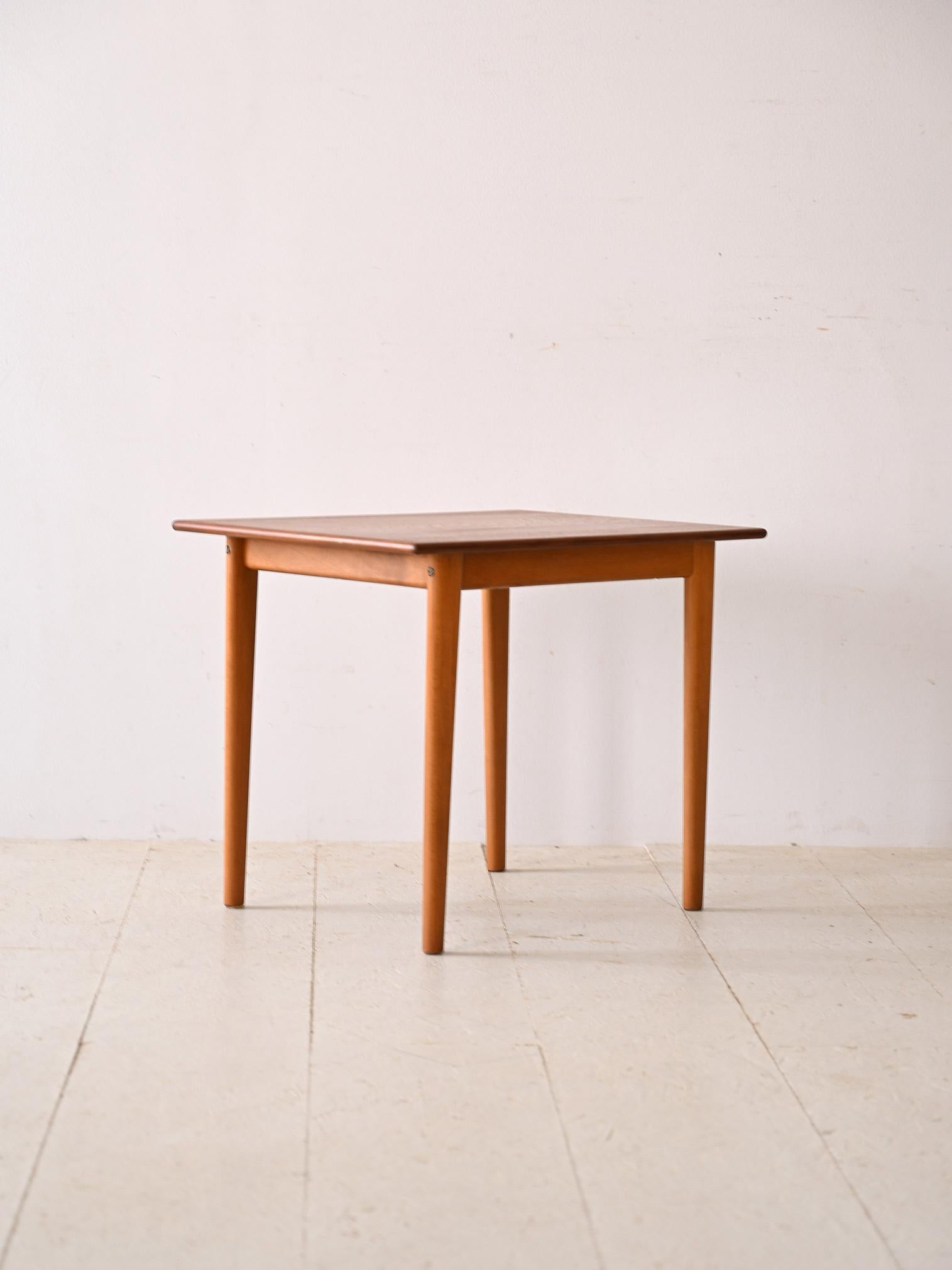 Scandinavian Modern Vintage Teak End Table For Sale