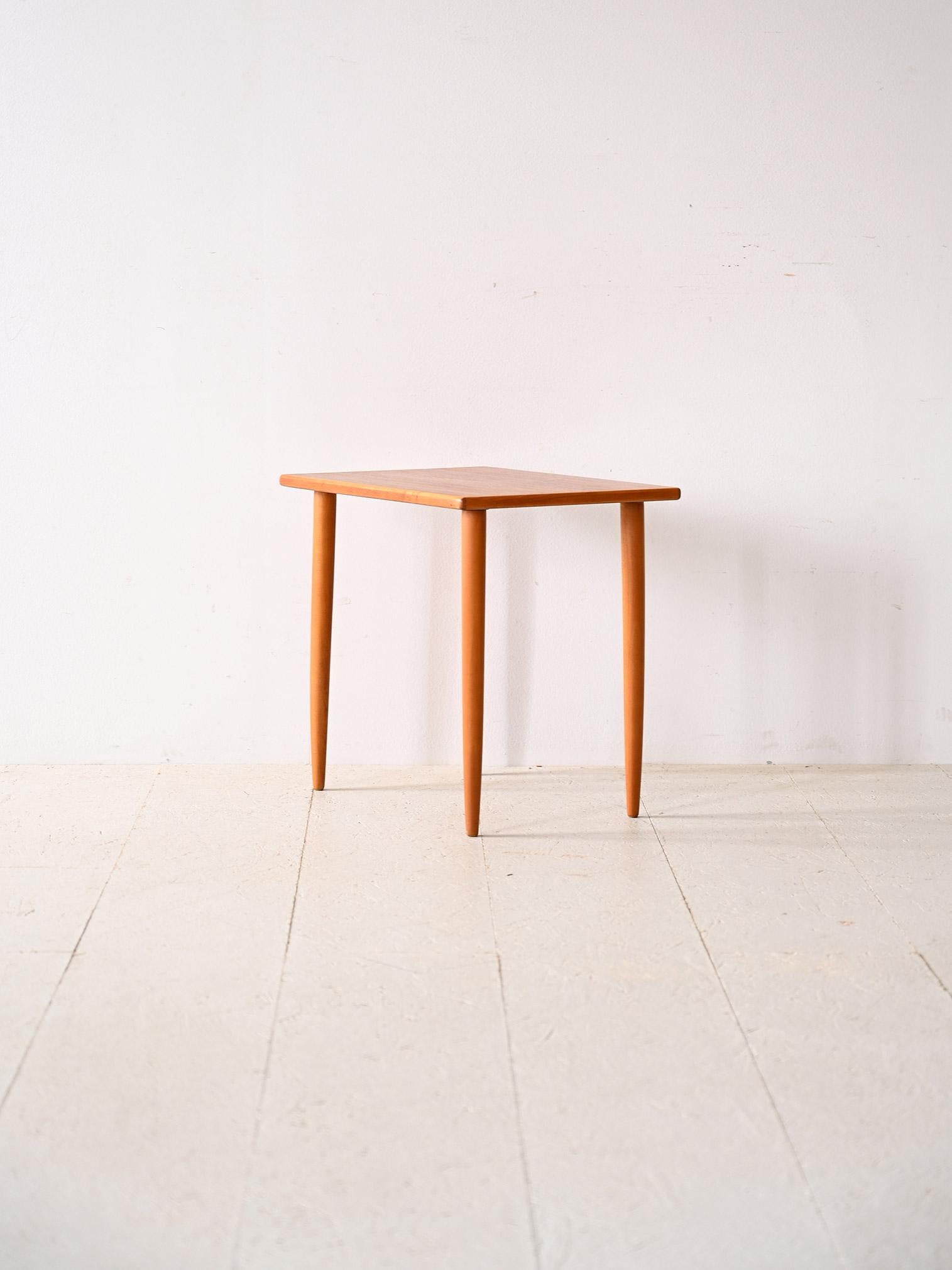 Scandinavian Vintage Teak End Table For Sale