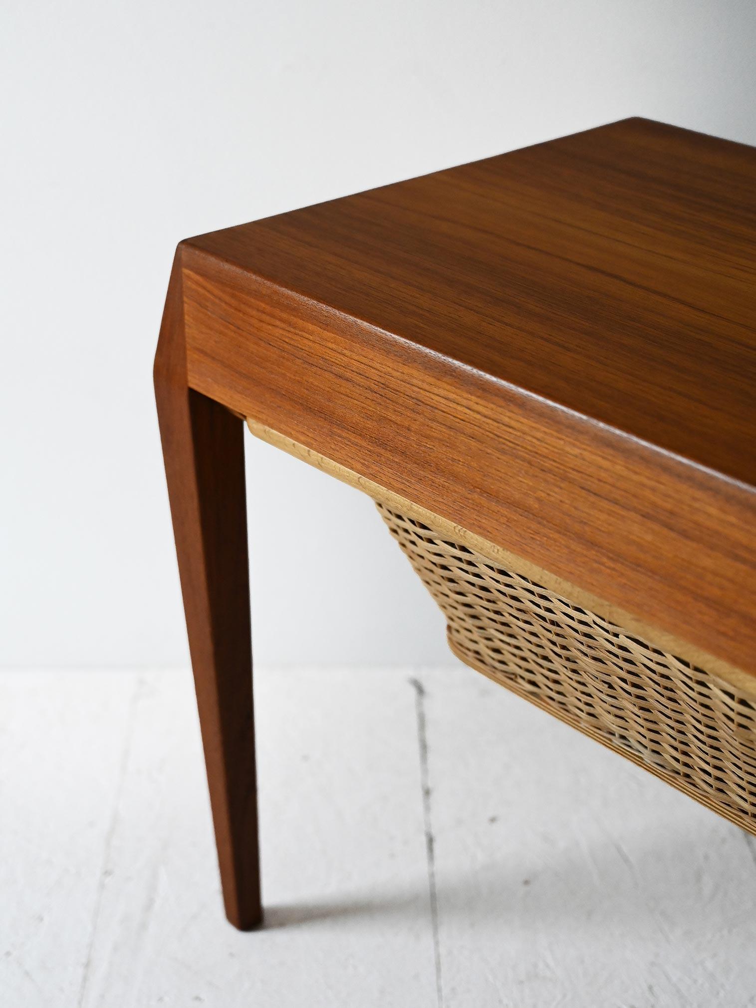 Rattan Vintage portalana coffee table by Severin Hansen For Sale