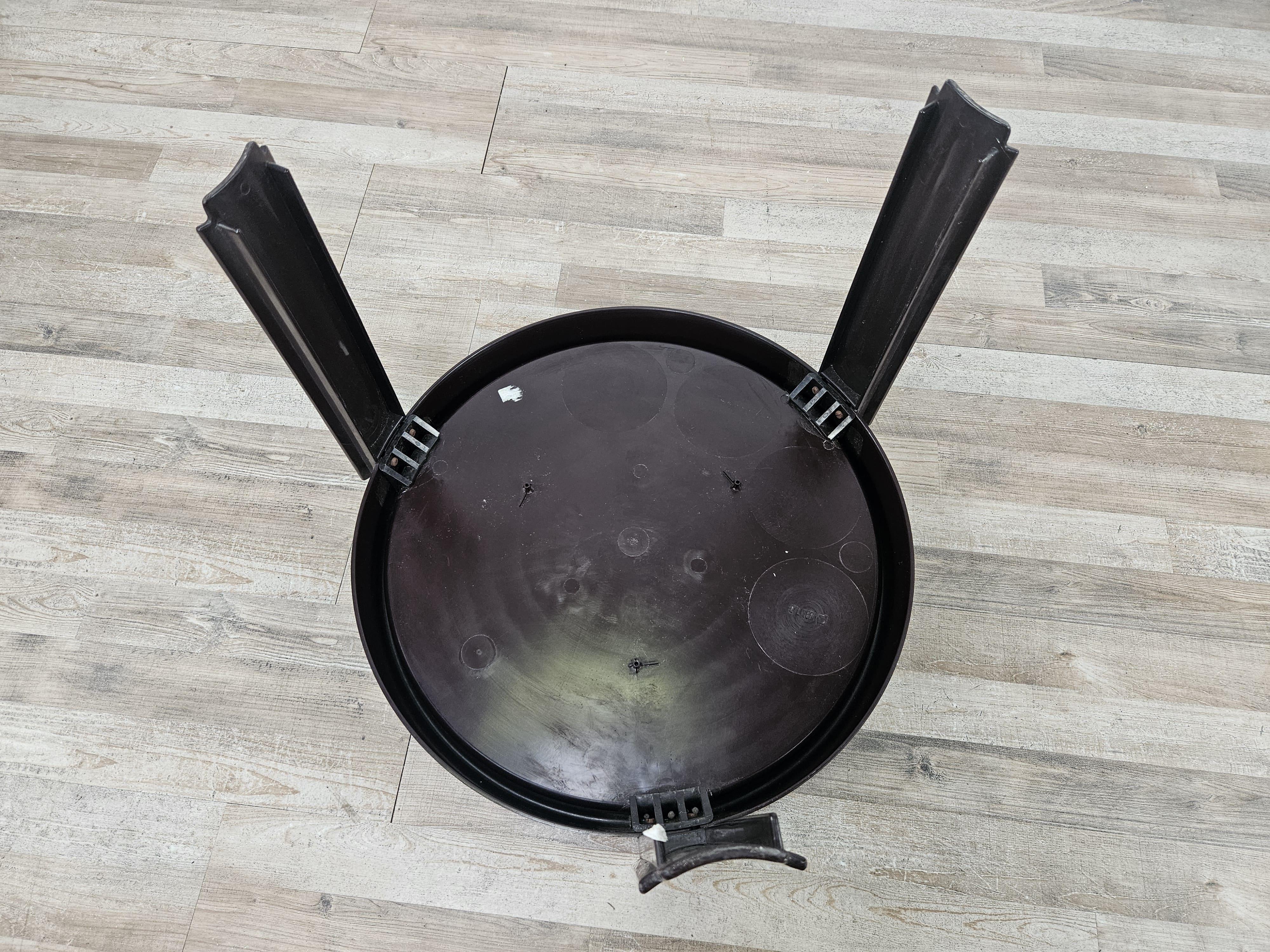 Vintage Space Age dark plastic coffee table from Dal Vera 1970s For Sale 4