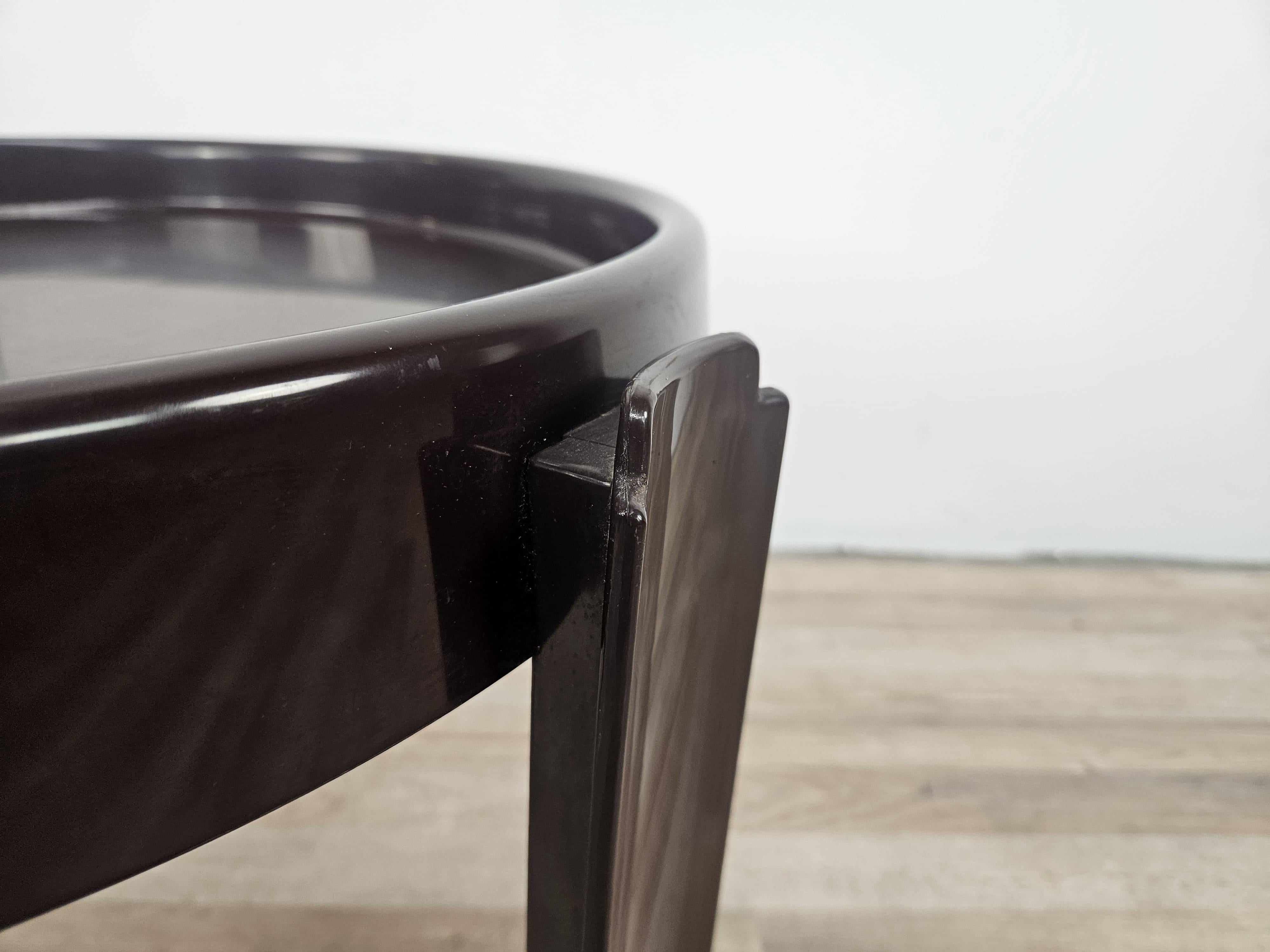 Vintage Space Age dark plastic coffee table from Dal Vera 1970s For Sale 1