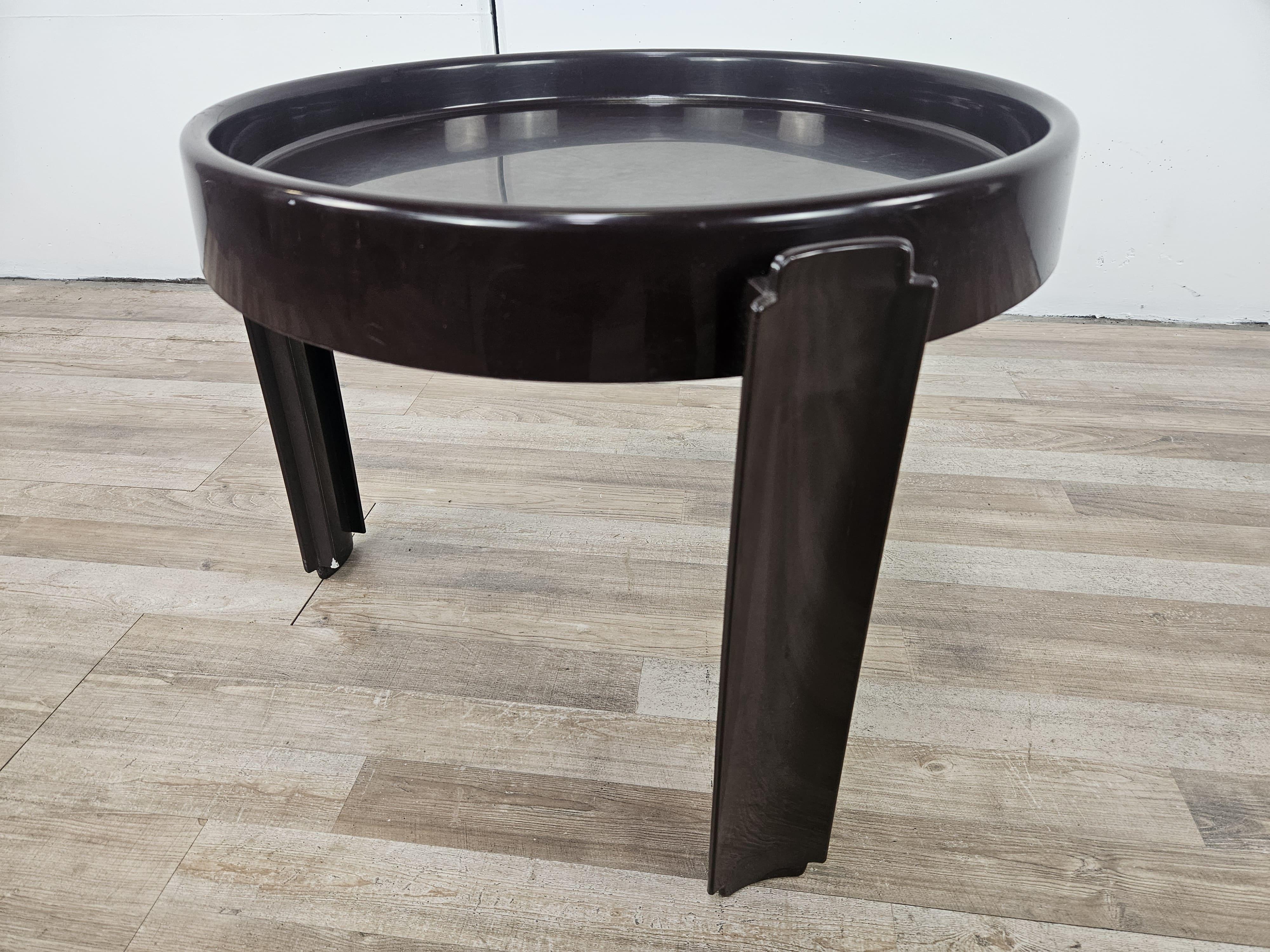 Vintage Space Age dark plastic coffee table from Dal Vera 1970s For Sale 2