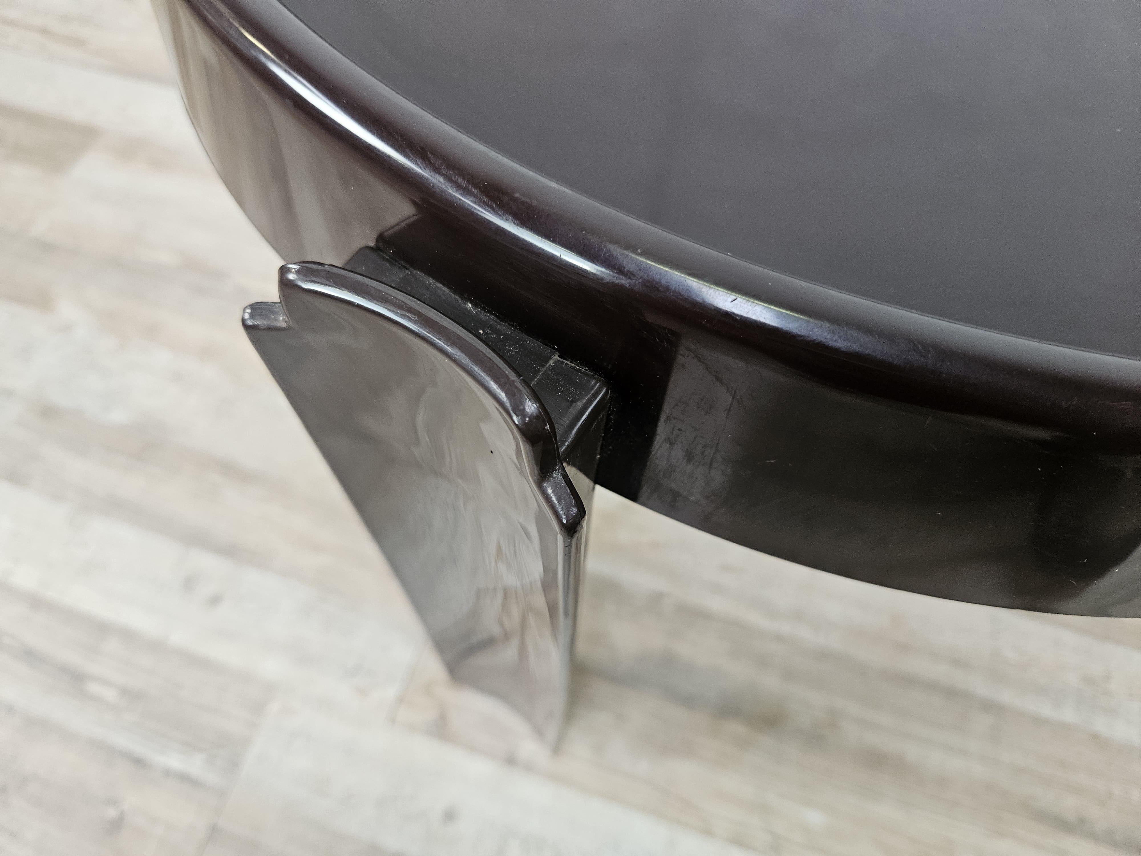 Vintage Space Age dark plastic coffee table from Dal Vera 1970s For Sale 3