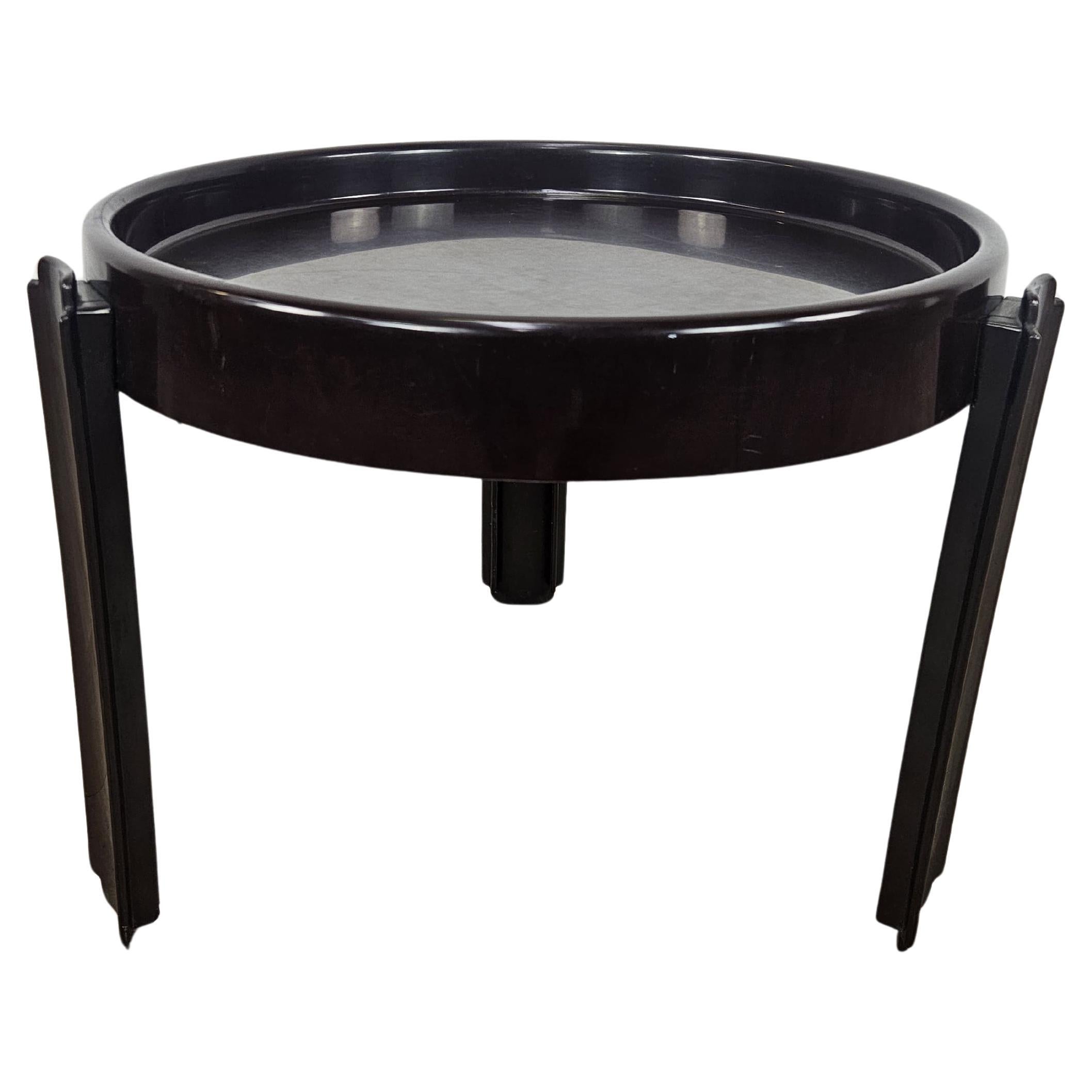 Vintage Space Age dunkler Kunststoff Couchtisch von Dal Vera 1970s