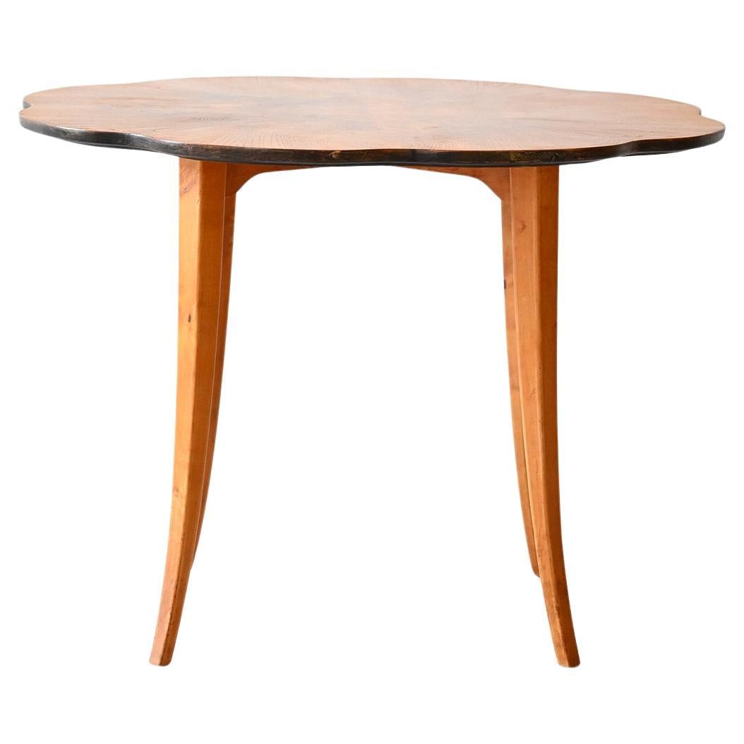 Schwedischer Deko Couchtisch aus Birke, 1940er Jahre
