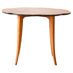 Vintage Swedish Deco birch coffee table, 1940s