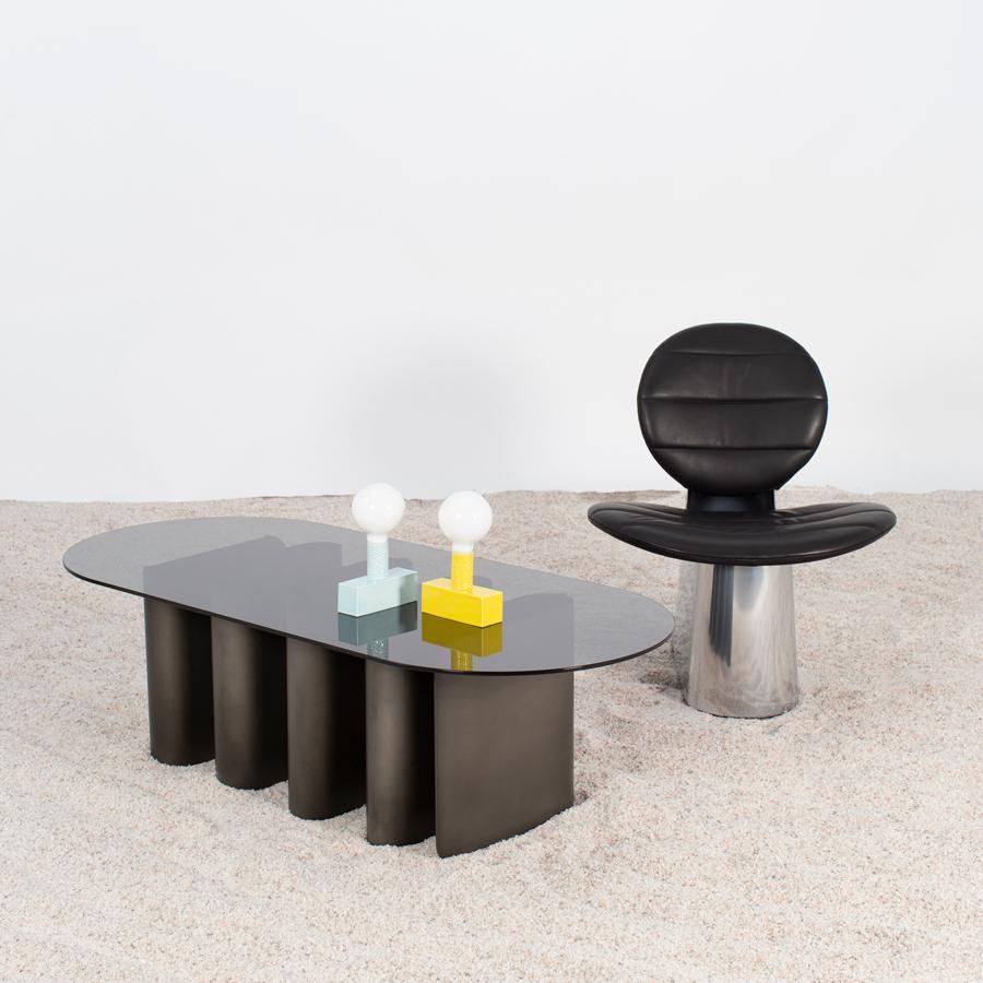 Contemporary Tavolino2 Fango Green Side Table by Pulpo For Sale