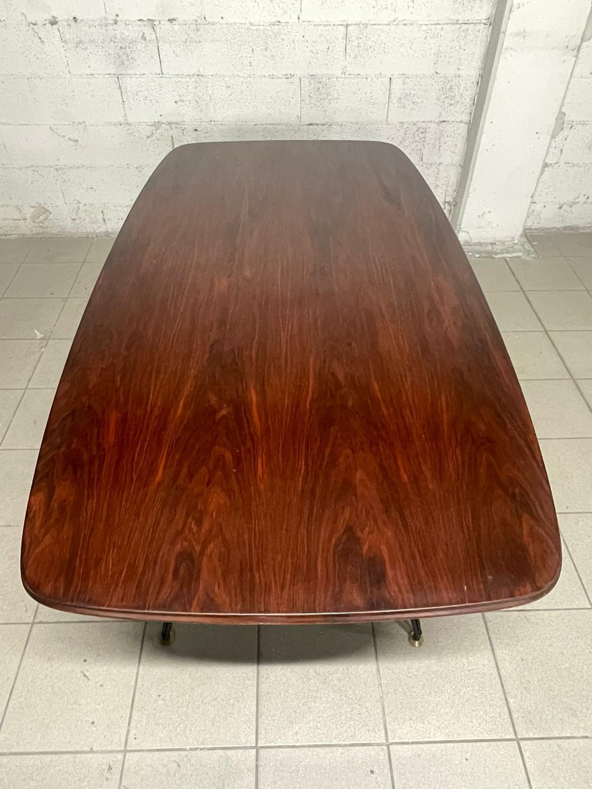 1950s iron and rosewood table For Sale 3