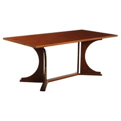 Table rectangulaire en noyer des années 1960