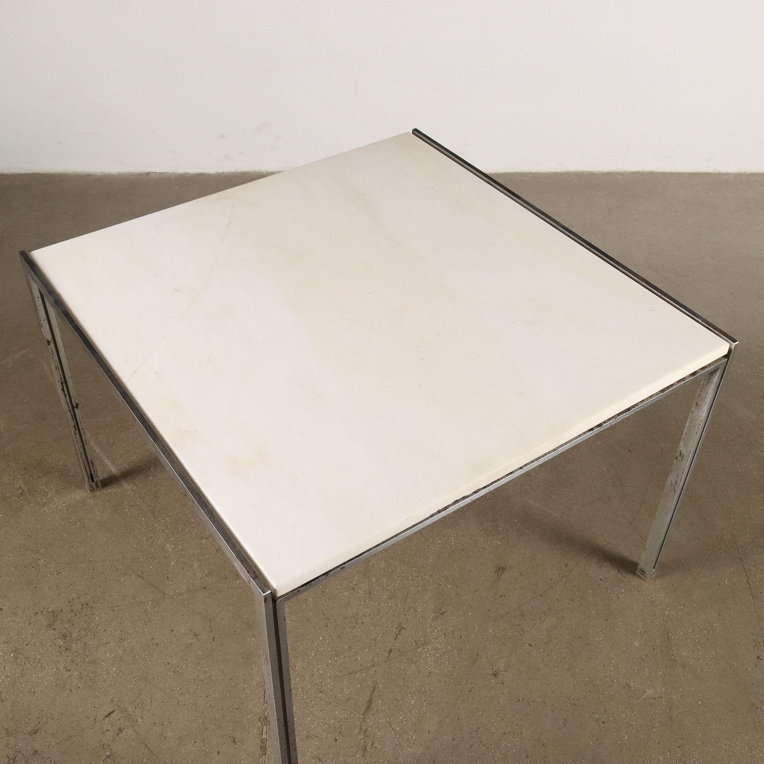 Table Ross Littel des années 1960 pour ICF, en marbre blanc en vente 1