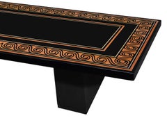 Esstisch Schiefer Schwarz, Scagliola Rosa,  Handgefertigt in Italien von Cupioli