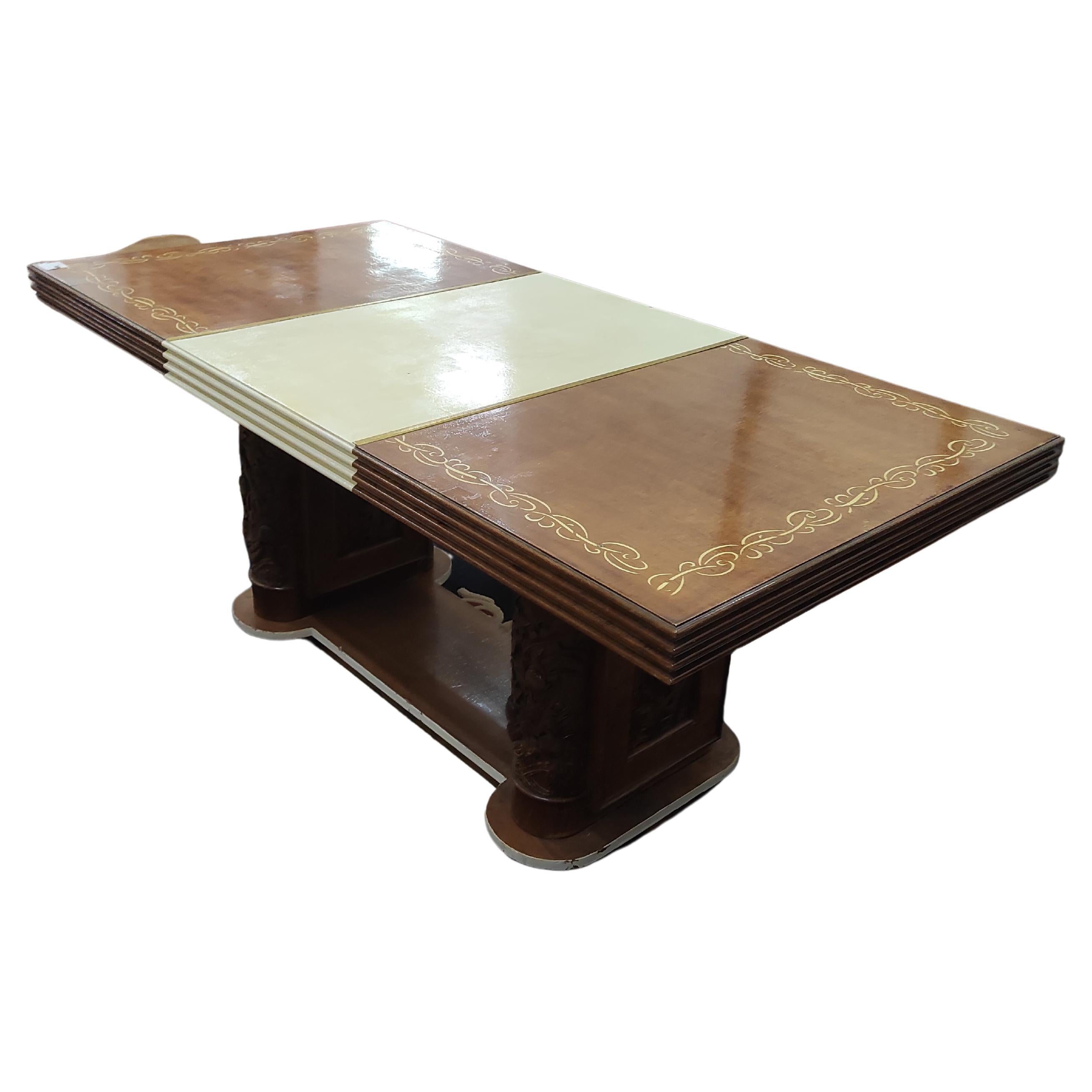 Art Deco carved table  For Sale