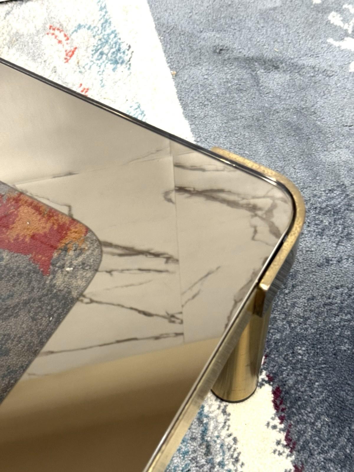 Tavolo Basso Da Salotto In Ottone Hollywood Regency Anni ‘70 Late 20th Century en venta