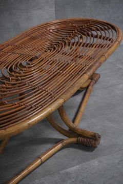 Niedriger Korbtisch, 1960er Jahre