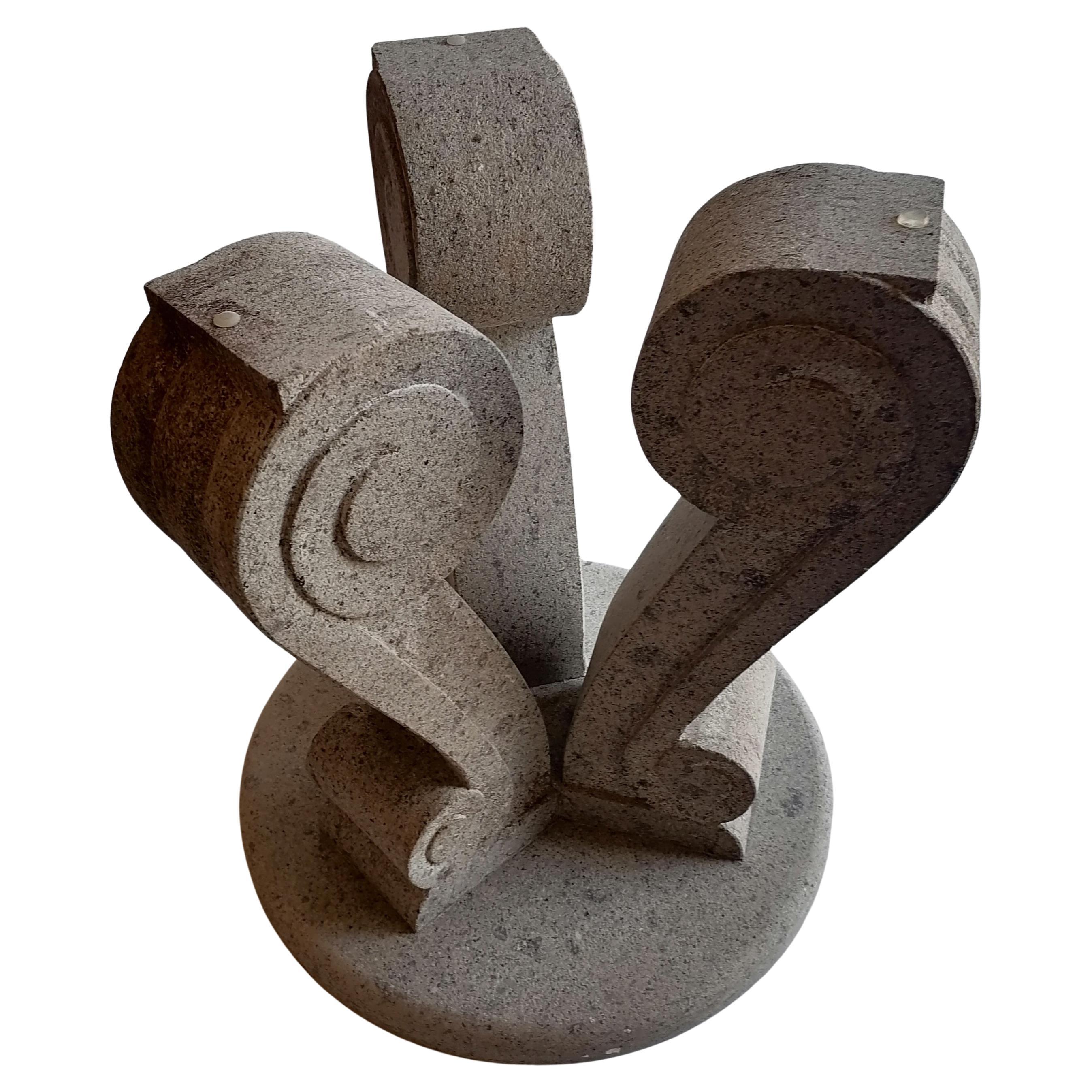 Tavolo basso -Originale base scolpita in pietra-made in Italy