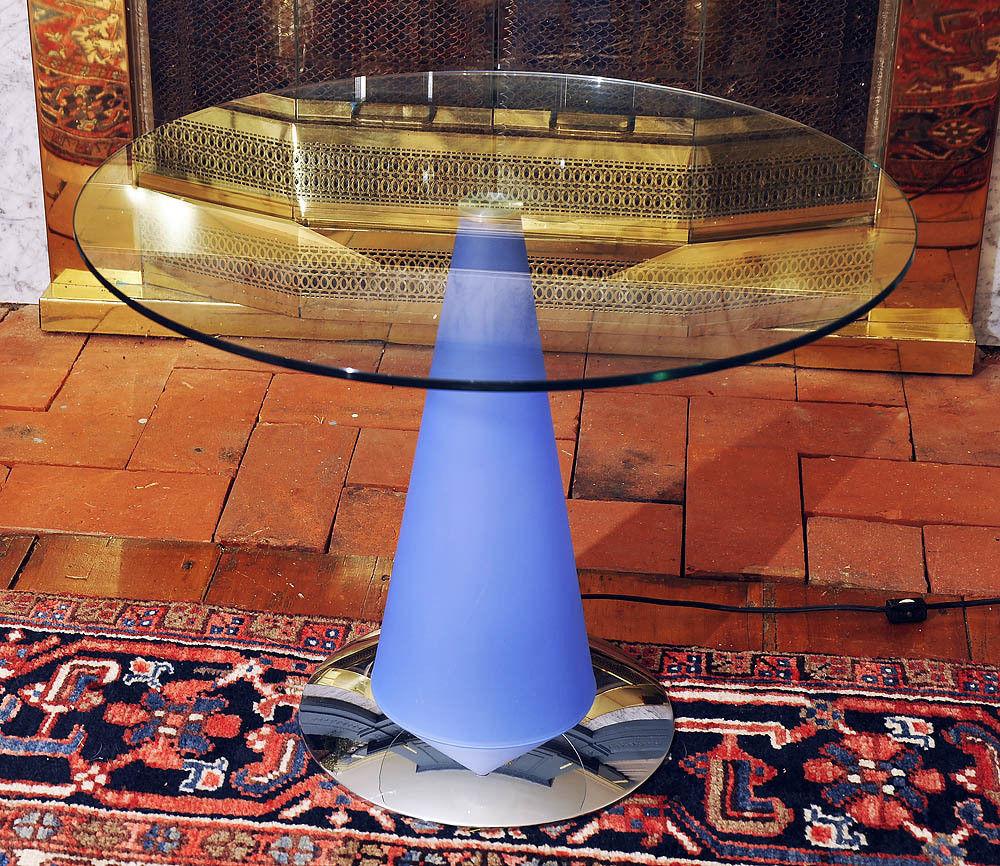Post-Modern Tavolo Birillo Illuminated End Table Lamp Fontana Arte Art Glass Lamp CLEARANCE