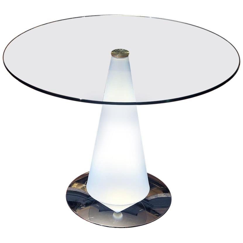Tavolo Birillo Illuminated End Table Lamp Fontana Arte Art Glass Lamp CLEARANCE