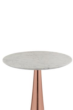 Tavolo bistrot rotondo in ottone I-conic