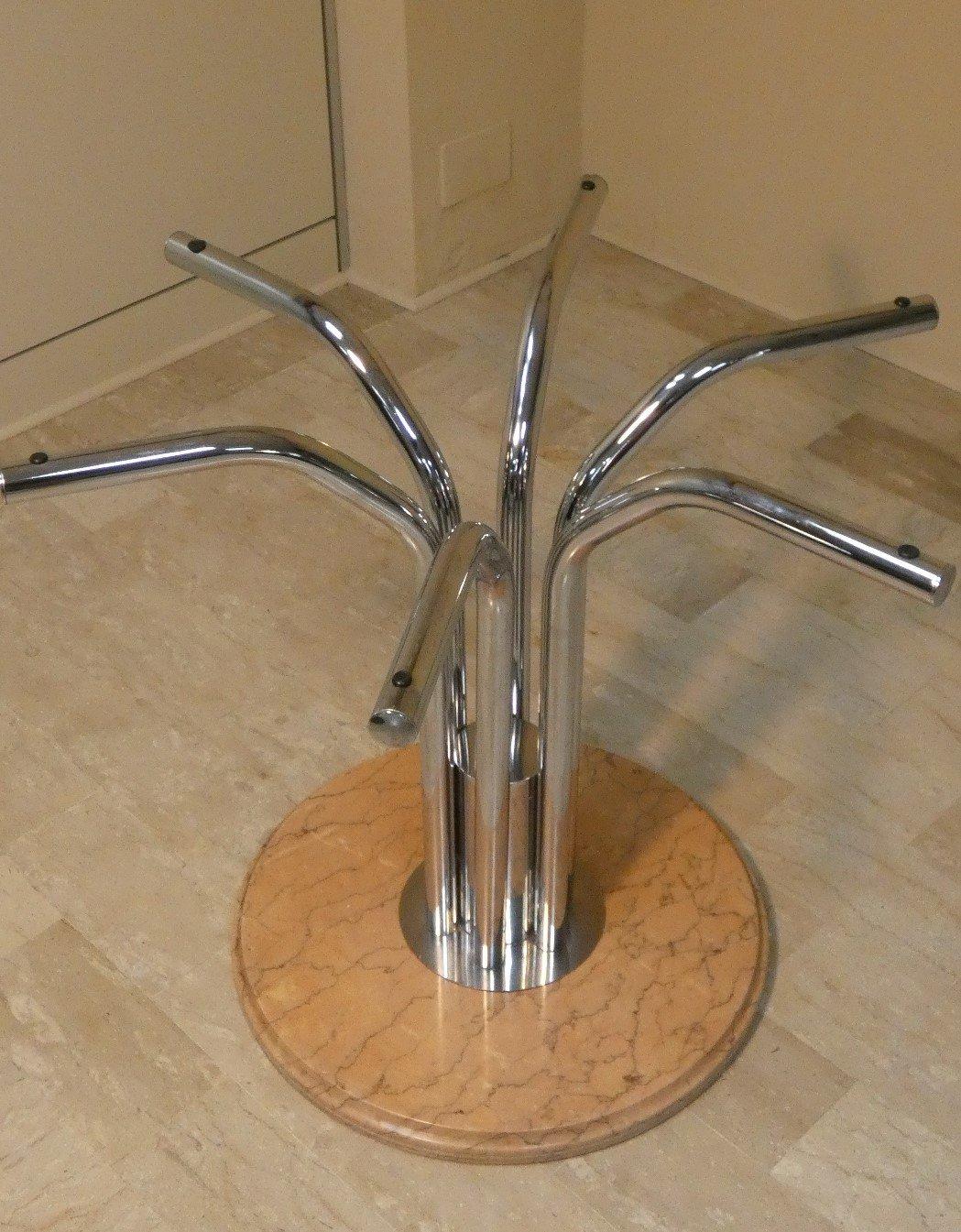 Mesa con base de mármol y tapa de cristal templado de Giotto Stoppino, Italia Italian en venta