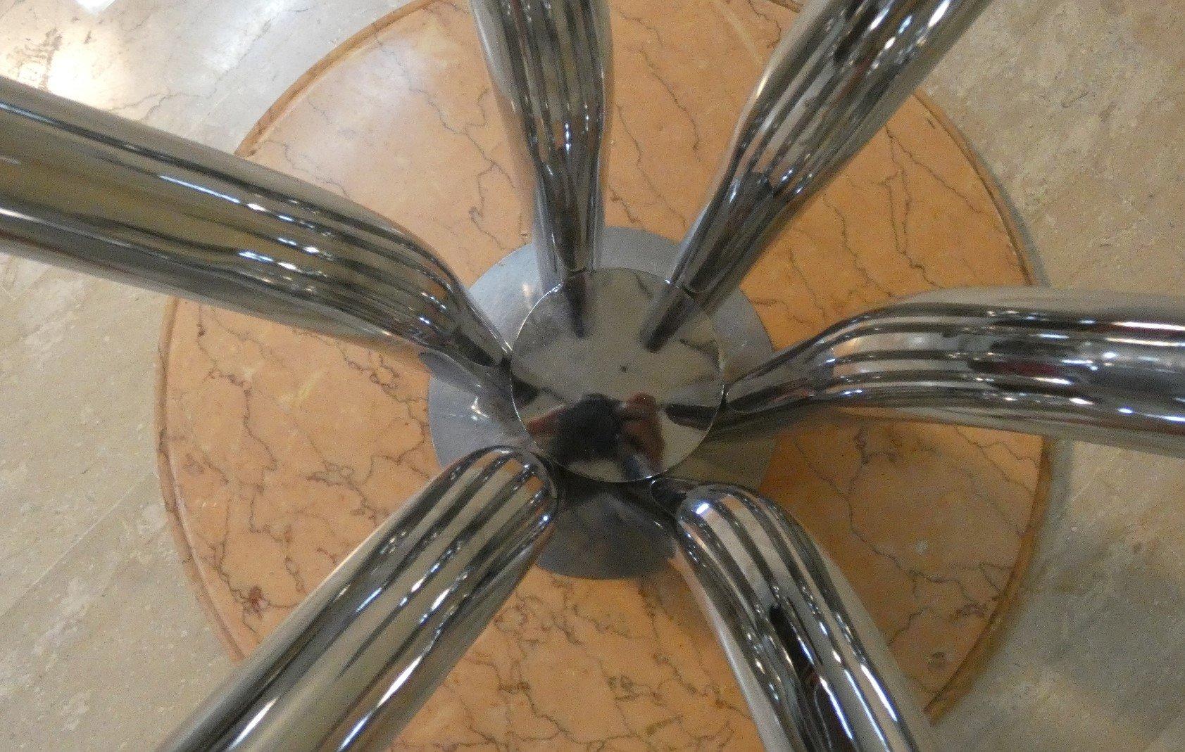 Mesa con base de mármol y tapa de cristal templado de Giotto Stoppino, Italia en Excelente estado para la venta en modena, Emilia-Romagna