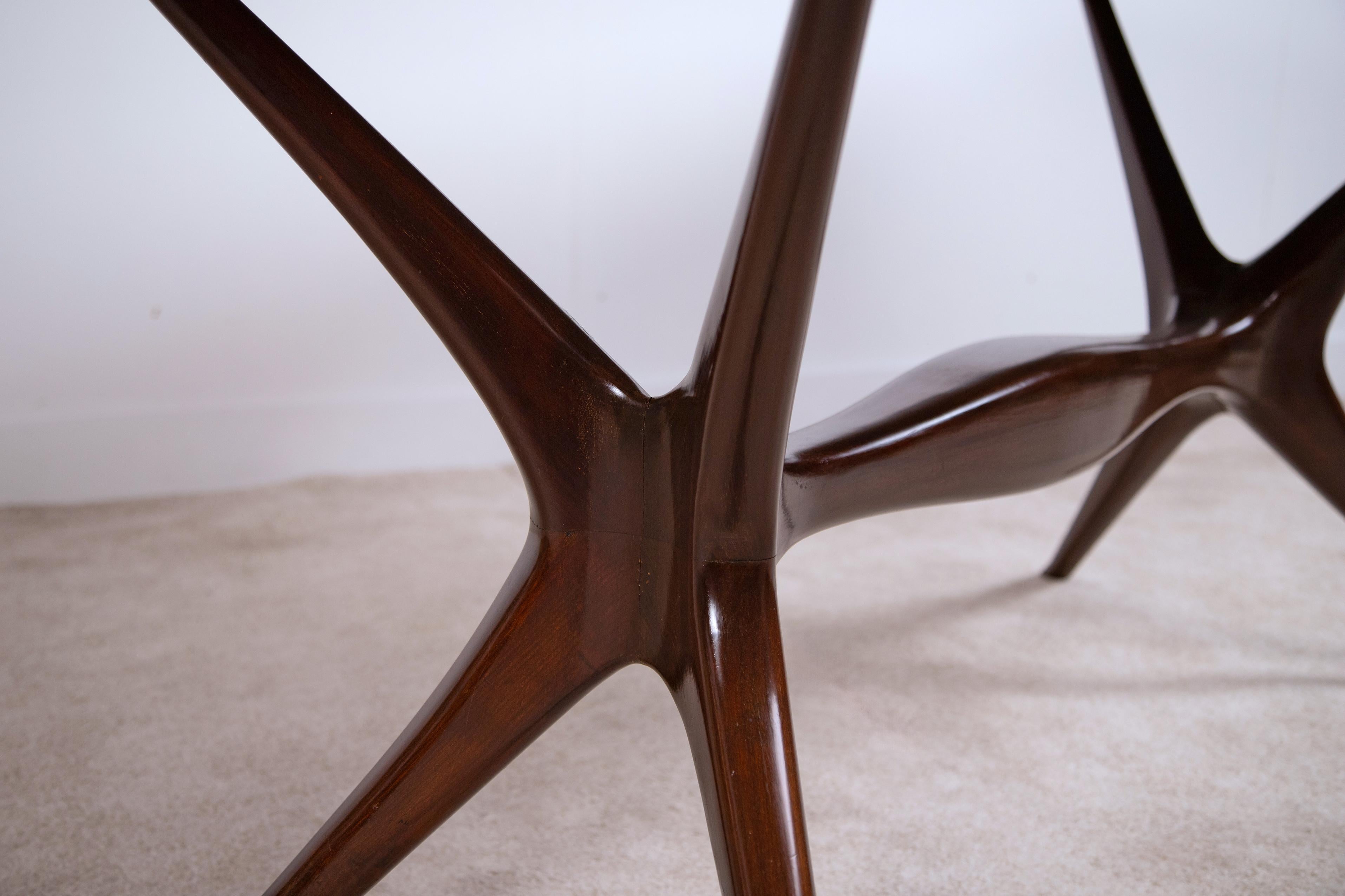 Table avec plateau en verre attribuée à Ico Parisi, Italie, années 1950 en vente 3