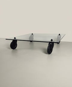 Tavolo con ruote by Gae Aulenti for FontanaArte 80s