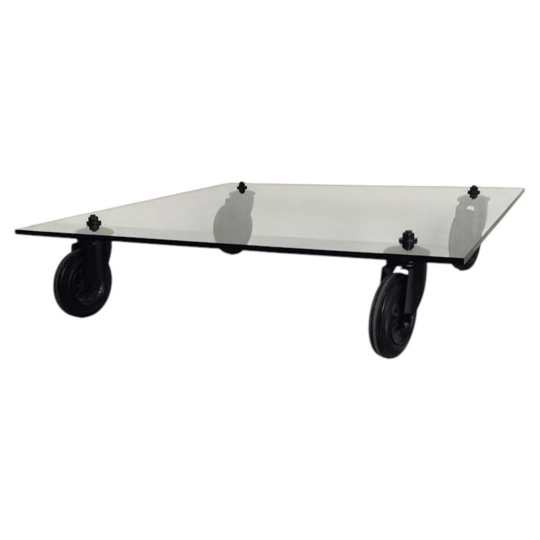 Tavolo con ruote by Gae Aulenti for FontanaArte 80s For Sale