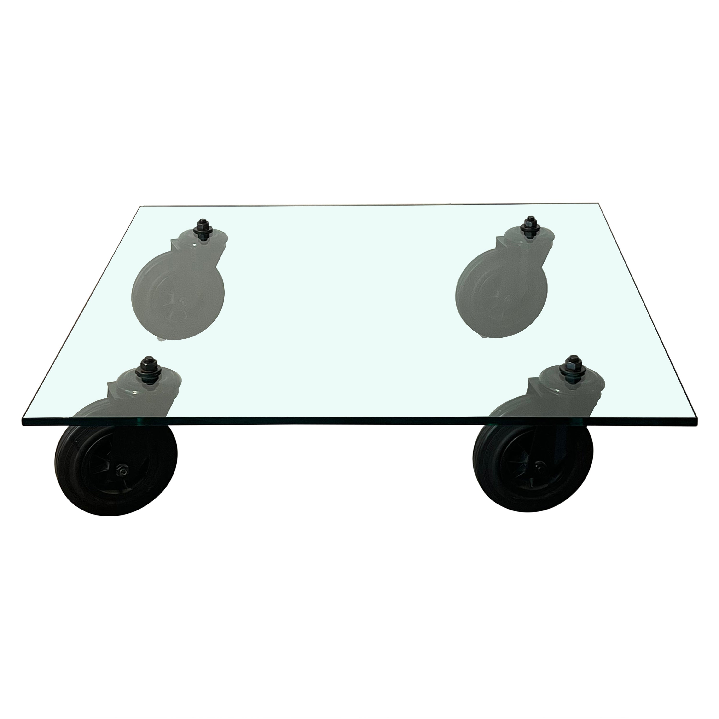 Tavolo con ruote coffee table by Gae Aulenti for Fontana Arte 1980