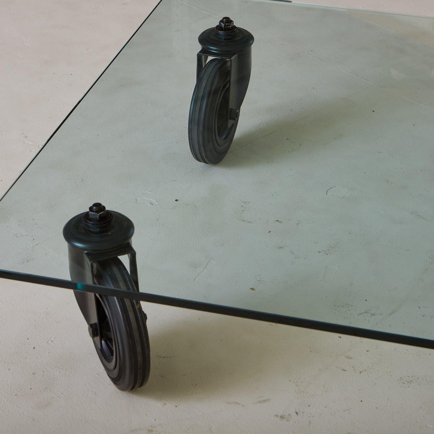 Tavolo Con Ruote Coffee Table by Gae Aulenti for Fontanaarte, Italy, 1980s 2