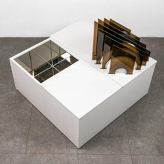Table de bar lumineuse Space Age de style Superstudio