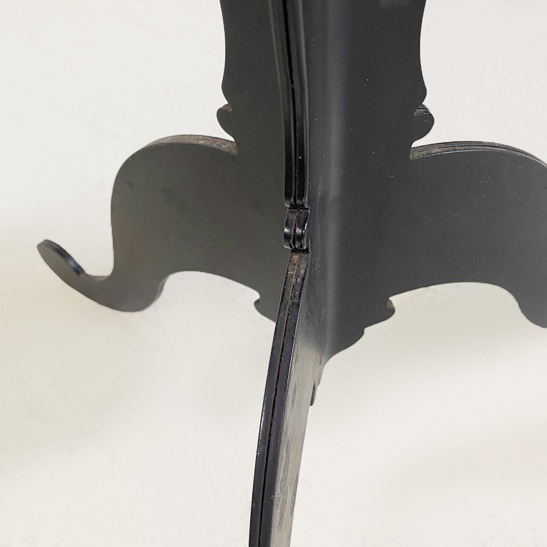 Table basse italienne ovale à plateau en marbre et pieds en métal, années 1970 en vente 4