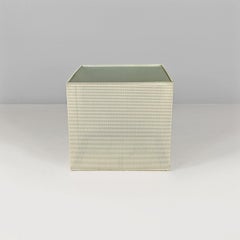Italian Modern cubic micro-perforated metal coffee table, ca. 1980.