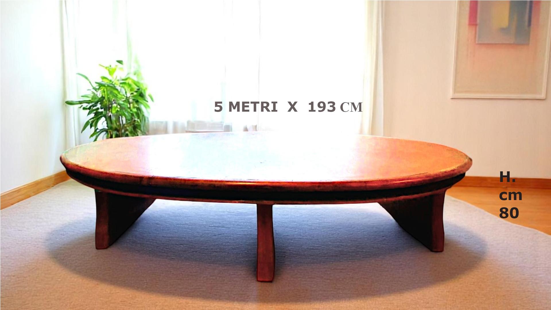 Nutwood Vintage Italian Conference Table For Sale