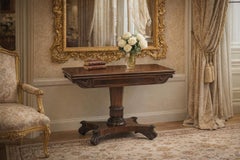 Mahogany Feather Antique Book Game Table