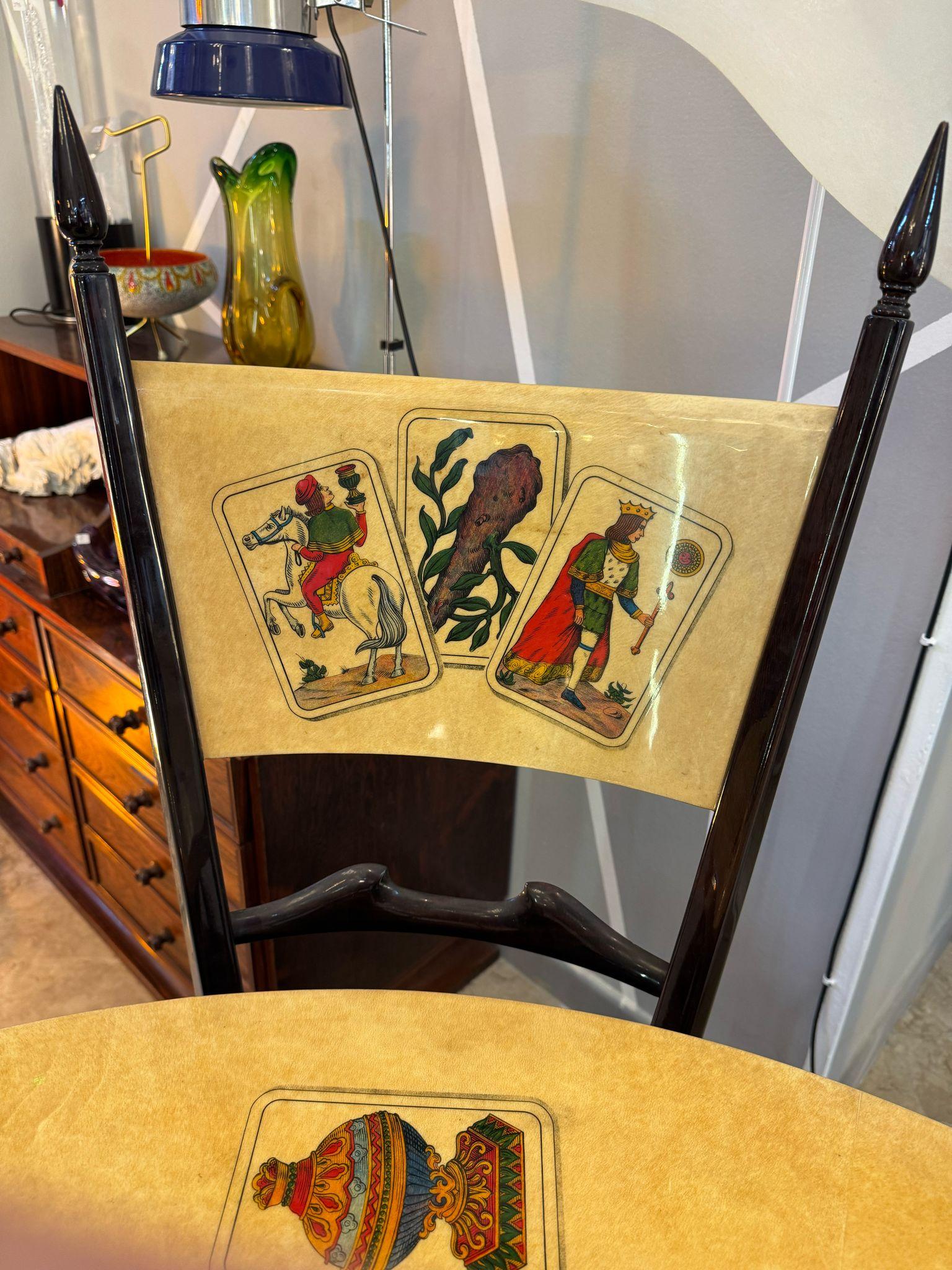 Bois Table de jeu d'Aldo Tura en vente