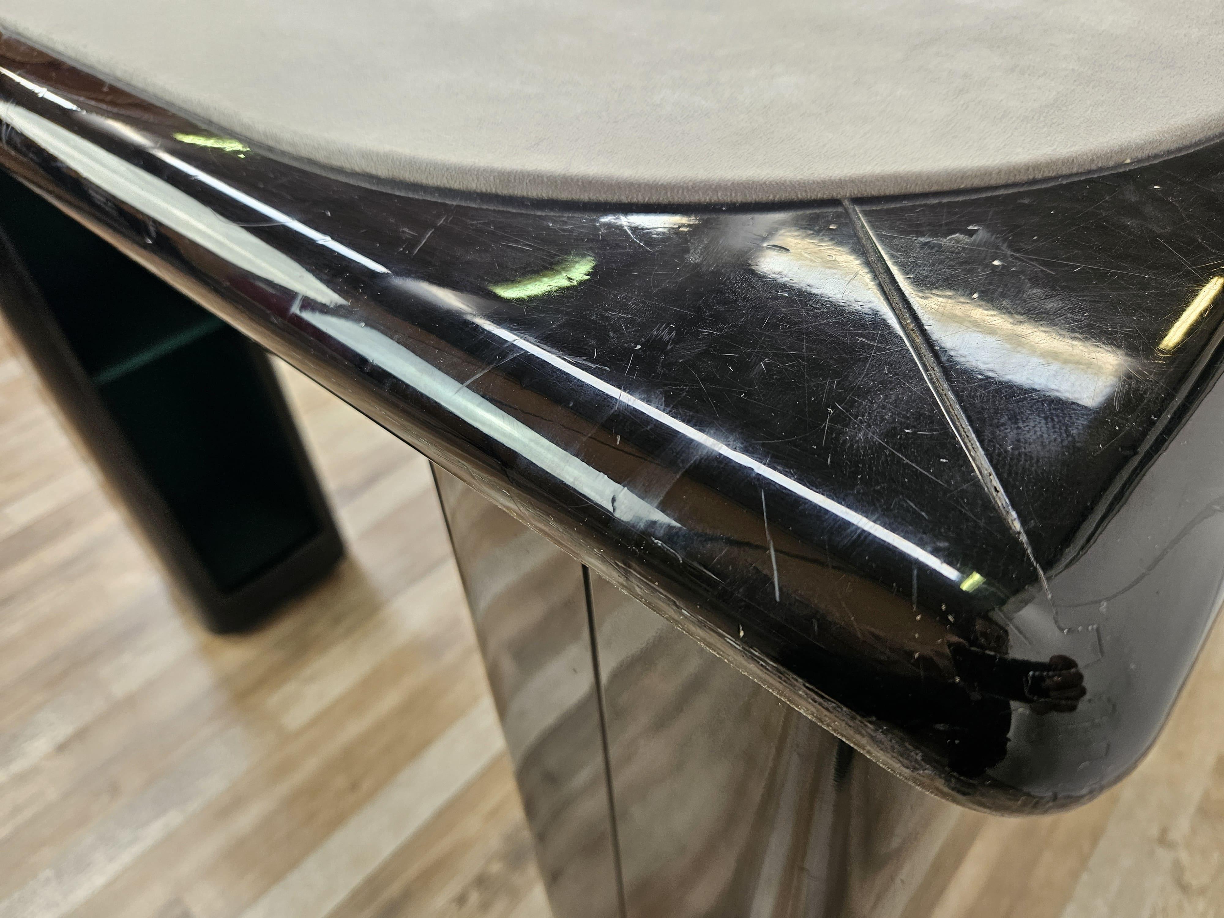 Lacquered wood card table by Pierluigi Molinari for Pozzi Milano 1970 For Sale 2
