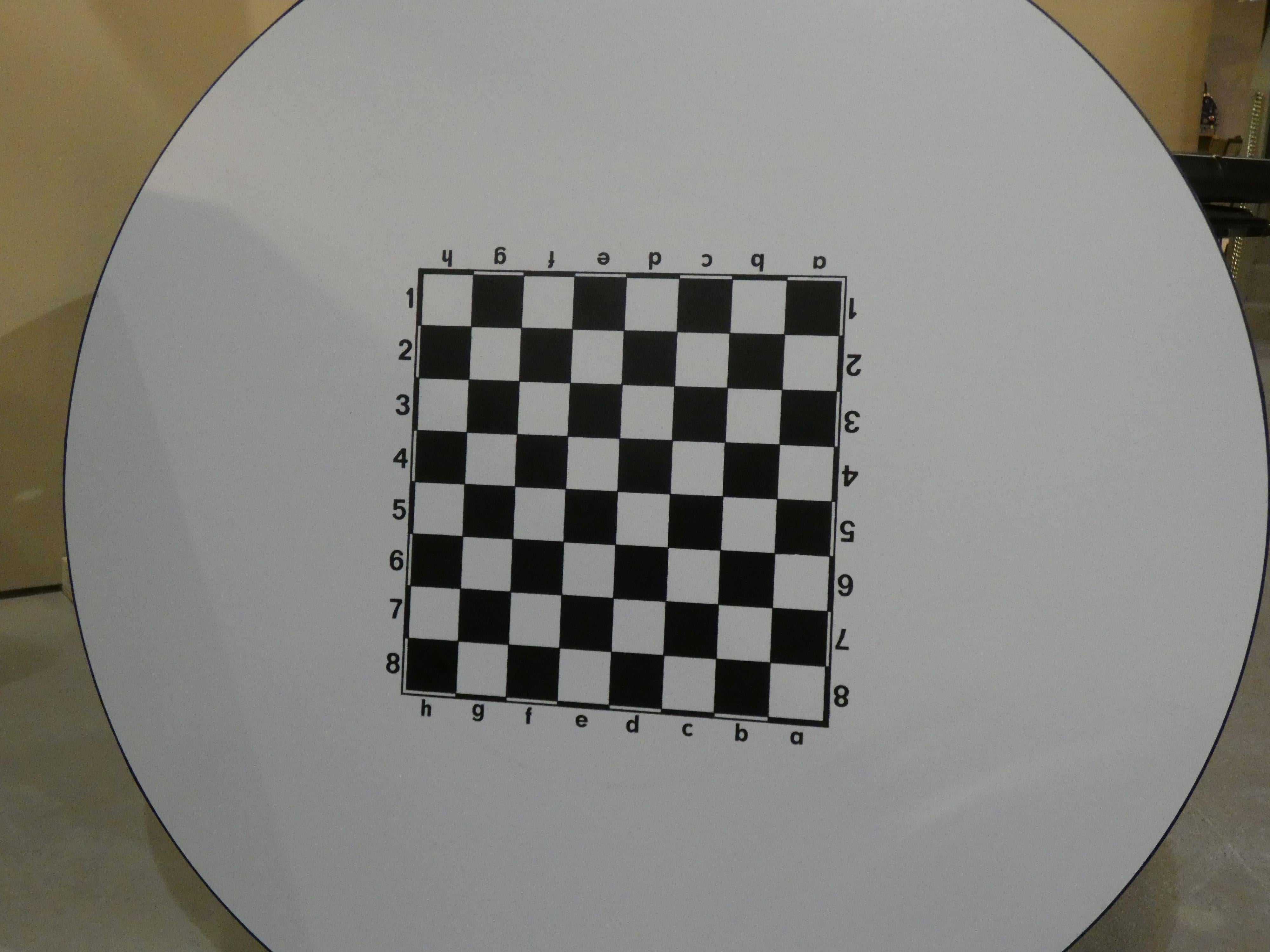 Table de jeu en cuir et acier, Italie 1970 en vente 5