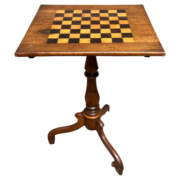 1960s Italian Inlaid Wood Multi Game Table With Roulette, Checkers/Chess,  Backgammon