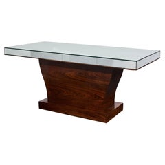 Tavolo da parata Art Déco con piano in specchio originale, Melchiorre Bega 1938