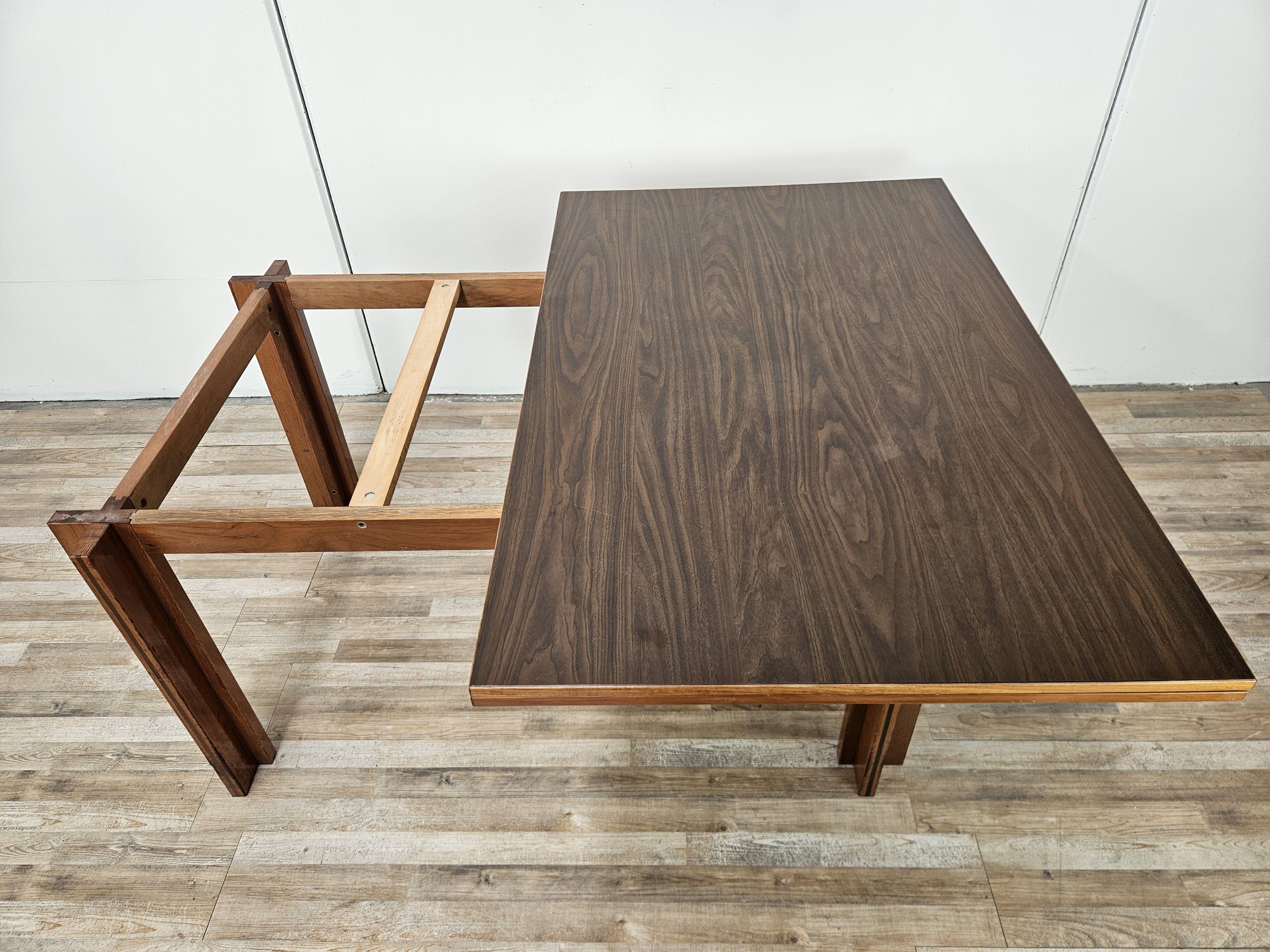 Tavolo da pranzo a libro design italiano anni '70 in vendita 6