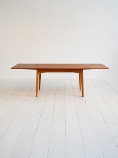 Ausziehbarer Esstisch aus Teak und Eiche, 1960er Jahre, dänisches Design