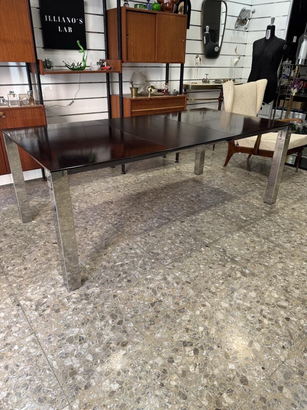 Tavolo Da Pranzo Apribile Giovanni Offredi Saporiti Design Anni 70 in vendita 3