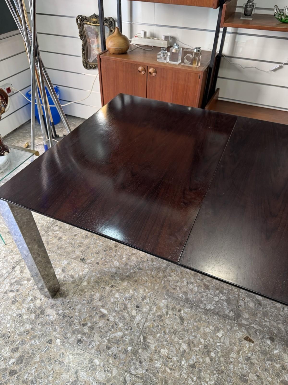Tavolo Da Pranzo Apribile Giovanni Offredi Saporiti Design Anni 70 in vendita 4