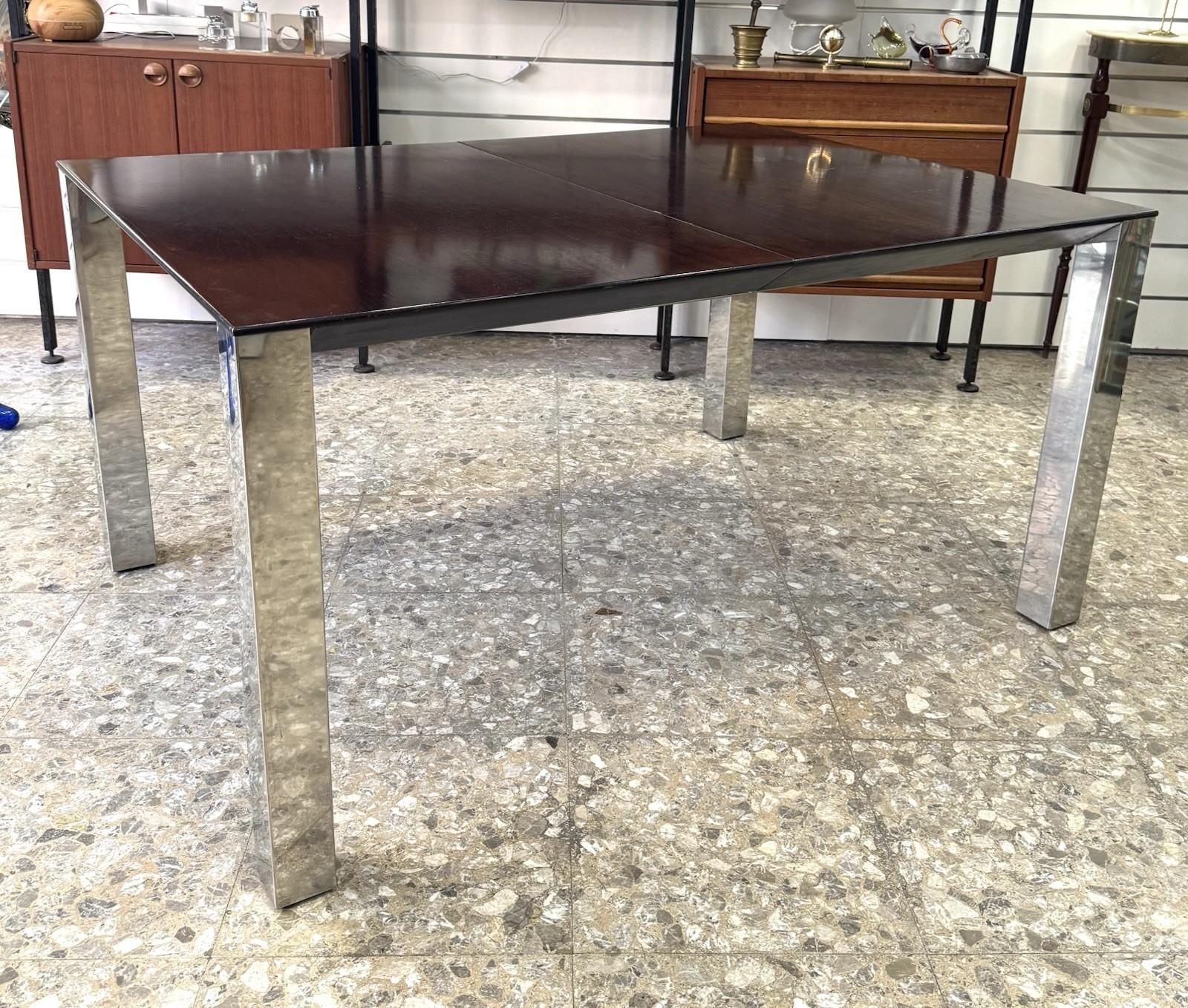 Tavolo Da Pranzo Apribile Giovanni Offredi Saporiti Design Anni 70 in vendita 5