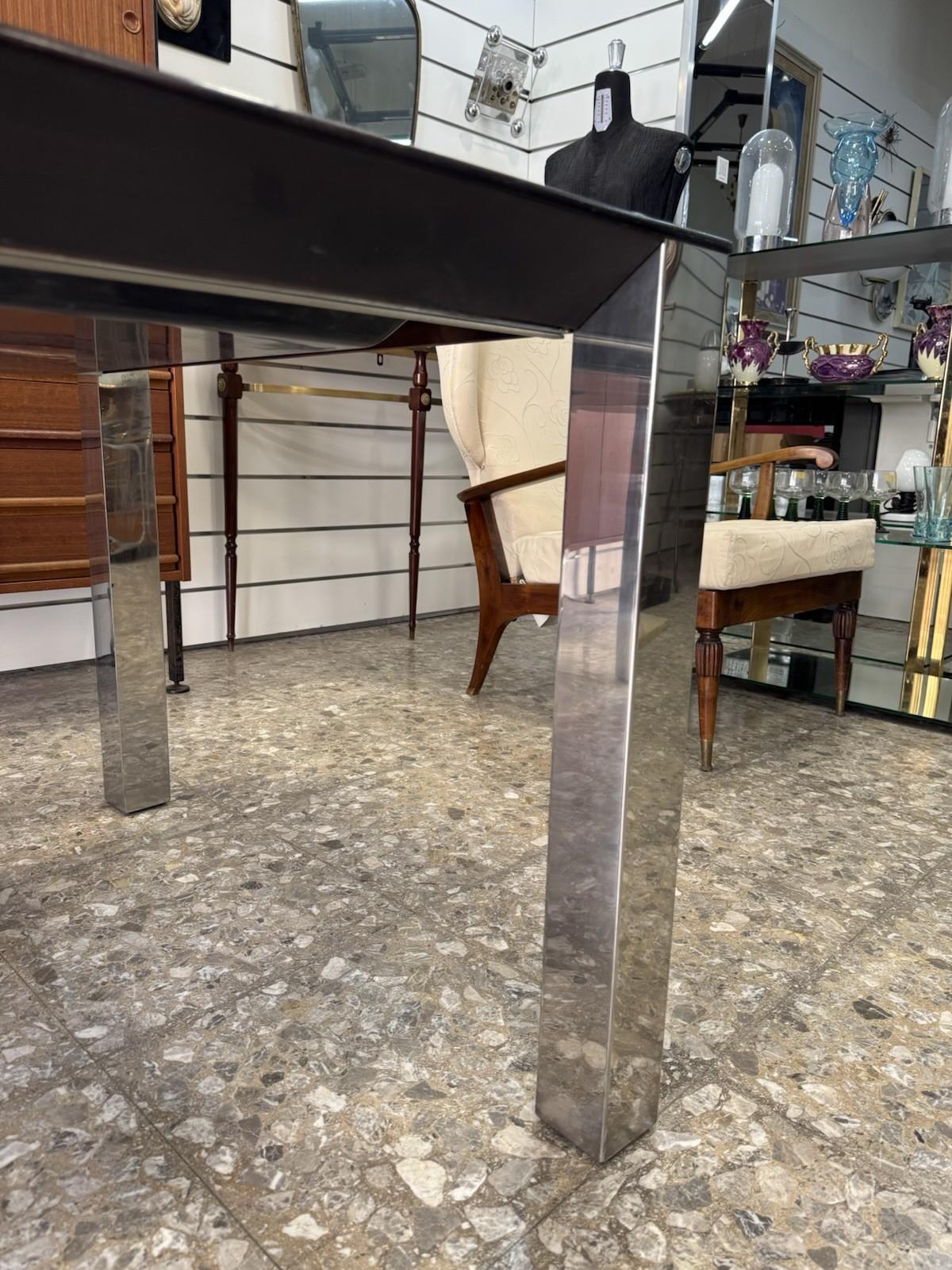 Italian Tavolo Da Pranzo Apribile Giovanni Offredi Saporiti Design Anni 70 in vendita