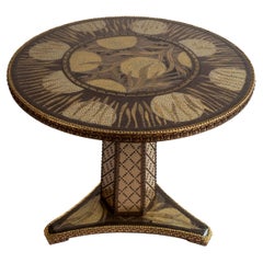 Tavolo da pranzo contemporaneo "New Sutra" Valentina Giovando legno e ottone