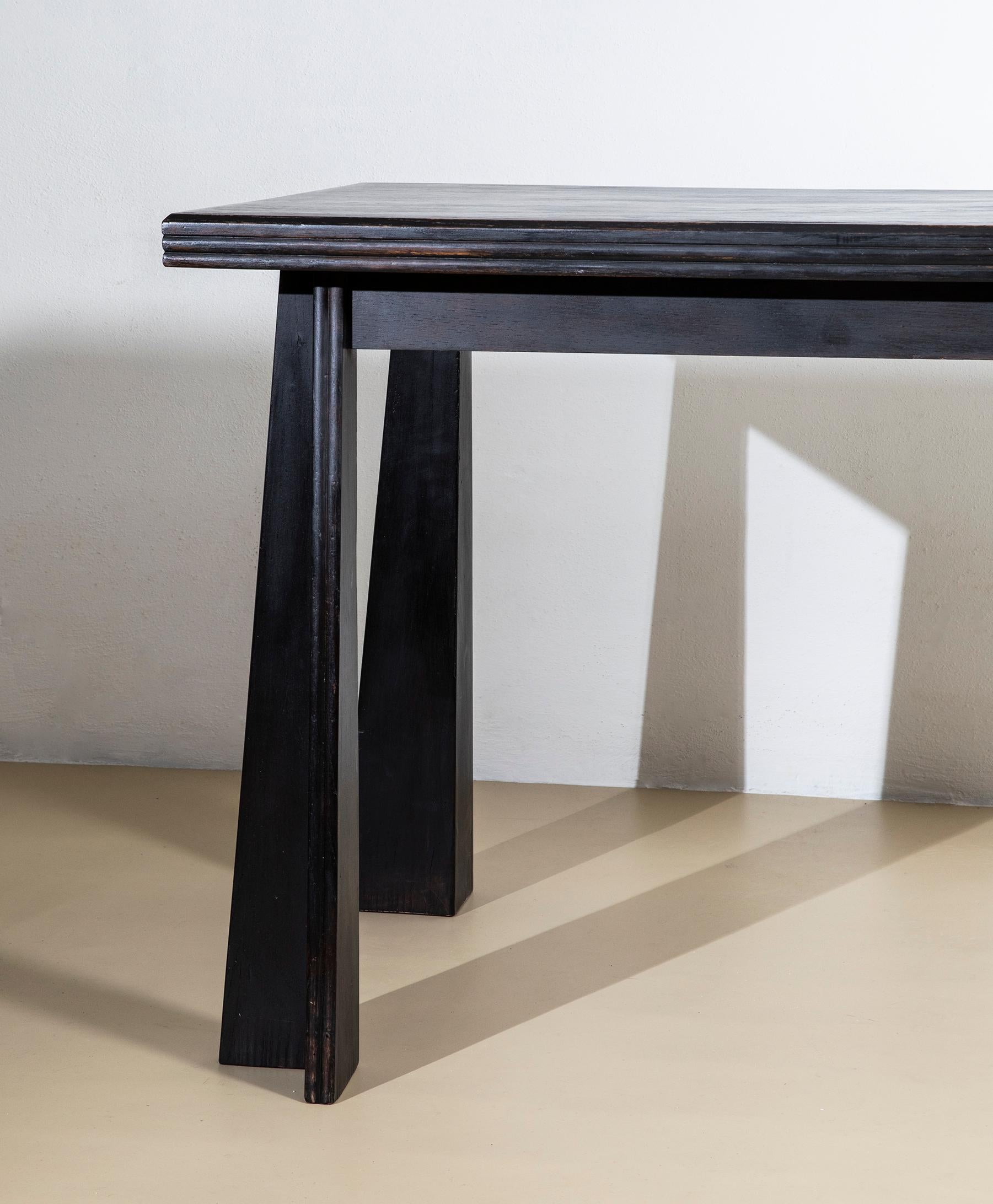 Wood Dining table from the school of Paolo Buffa For Sale