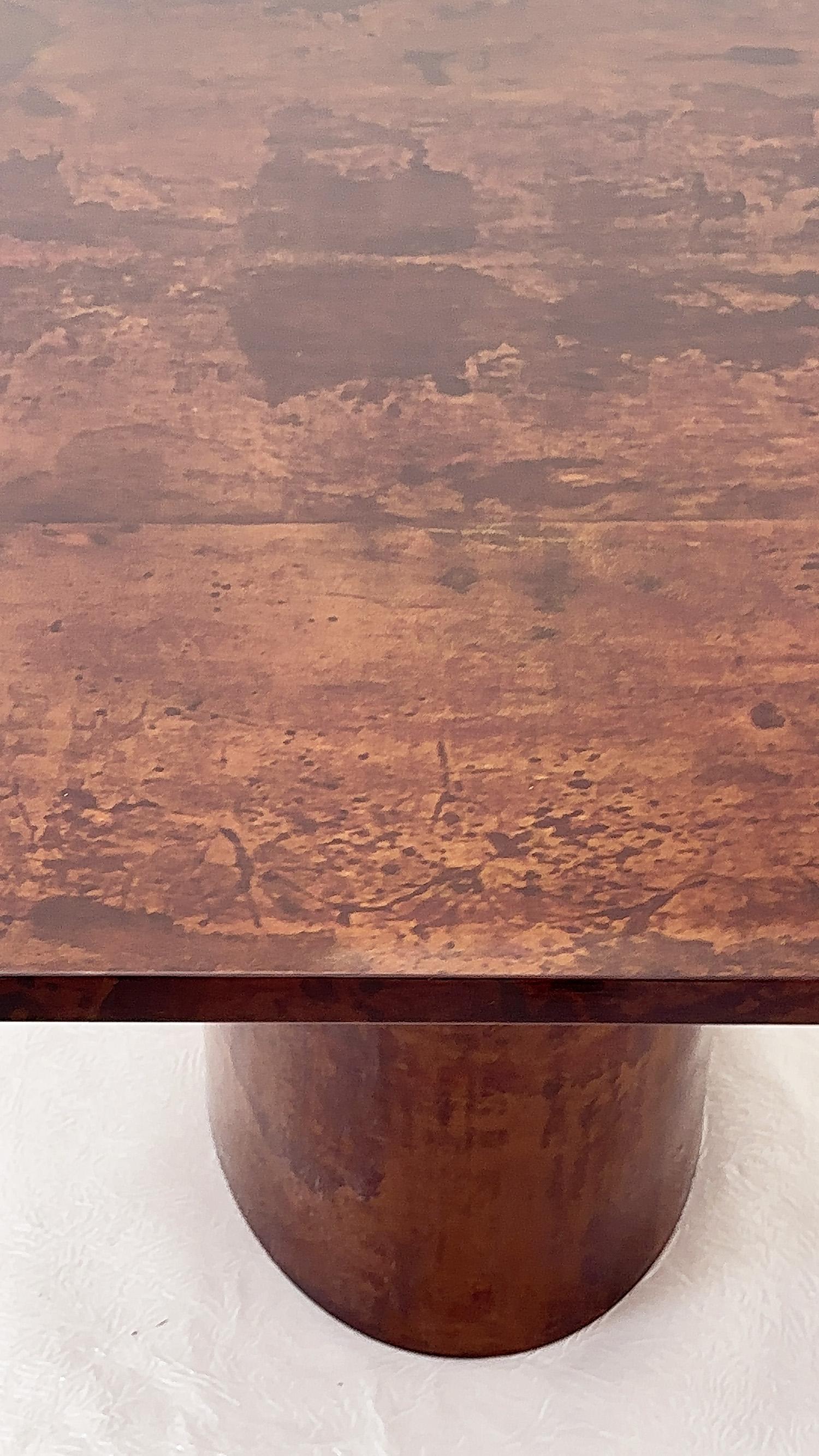 tavolo da Pranzo in pelle di capra di Aldo Tura In Good Condition For Sale In Pescia, IT