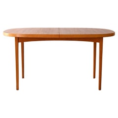 Vintage Teak dining table with round corners