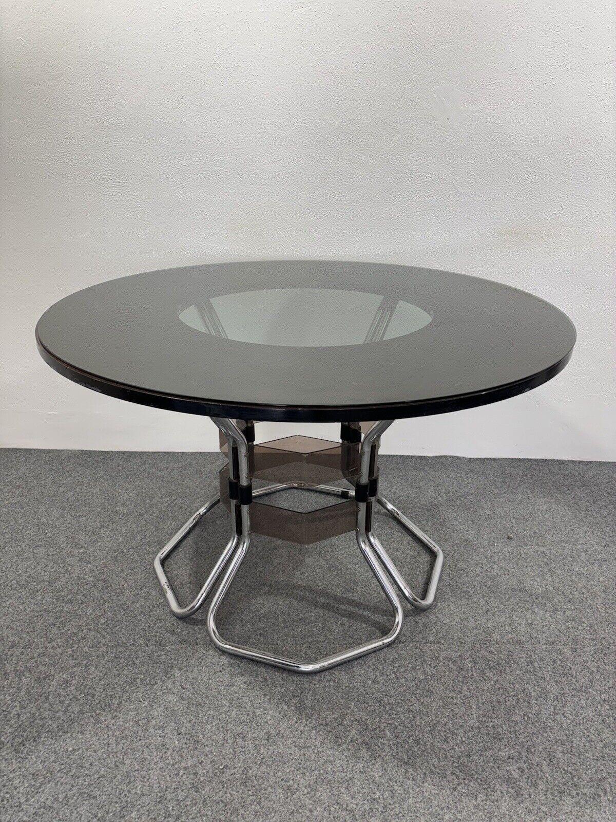 Italian Dining Table Multi Material Design Modern Decoration 1970s For Sale